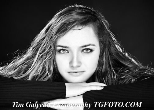 black and white model head shots